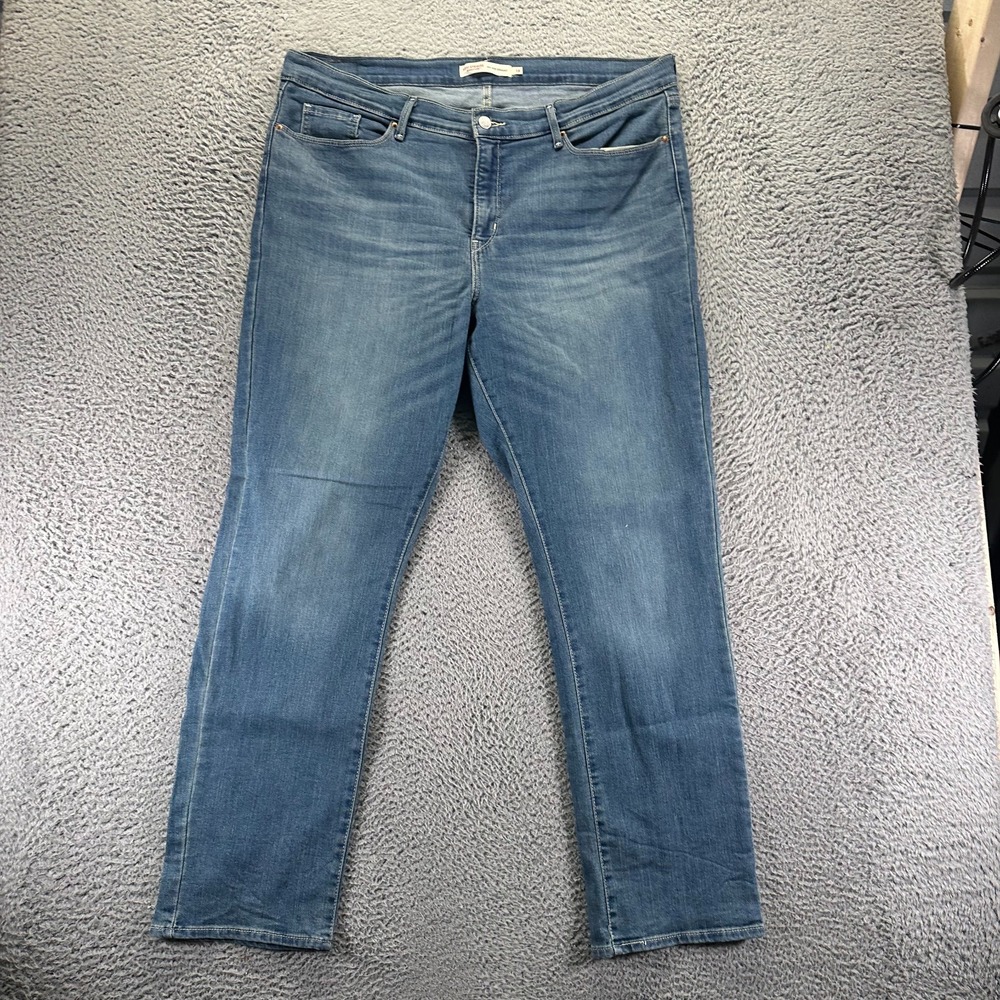 Signature by Levi's Jeans Women's 18M Blue Cotton Denim Straight Faded‎ Stretch